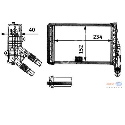 KALORİFER RADYATÖRÜ KNG-KNG EXPRESS 1.4-1.6 16V-1.5 DCI-1.9DTI-1.9DCI 234x152x40