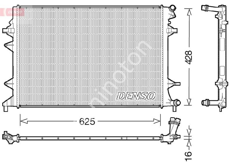 RADİATOR. ENGİNE COOLİNG VW JETTA IV 162 10-