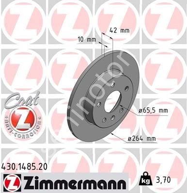 ARKA FREN AYNASI ASTRA H-COMBO C 02 MERIVA A-B 03 ASTRA G 1.8-2.0 98 ZAFIRA A 264x10x5DL