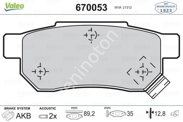 ARKA BALATA ACCORD III 85-89 CIVIC 87-01 JAZZ II 02 ROVER 25 45 00-05 200 400 91-00 MG