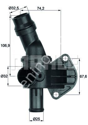 TERMOSTAT KOMPLE GOLF V-PASSAT-A3-ALTEA-LEON-TOLEDO III-OCTAVIA- 2.0 FSI 87C