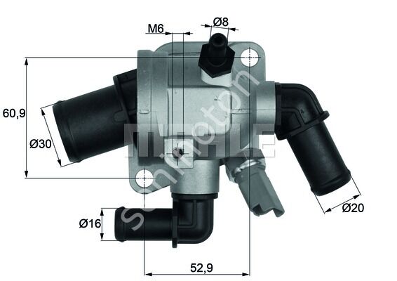 TERMOSTAT KOMPLE 88 C DOBLO-FIORINO-LINEA-PUNTO-CORSA D-ASTRA H-COMBO 1.3 MTJ 1.3 CDTİ MÜŞÜRLÜ