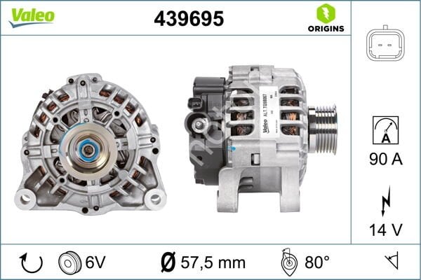 ALTERNATÖR 14V 90Ah P107-C1-C3-JUMPER-TOYOTA AYGO 1.4 HDİ 06 DV4TD 439573