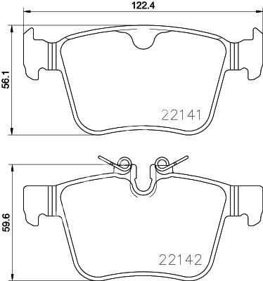 FREN BALATASI ARKA VOLVO S90-XC90-XC60 16- 17 -18 DISCOVERY SPORT 14- EVOQUE 11-