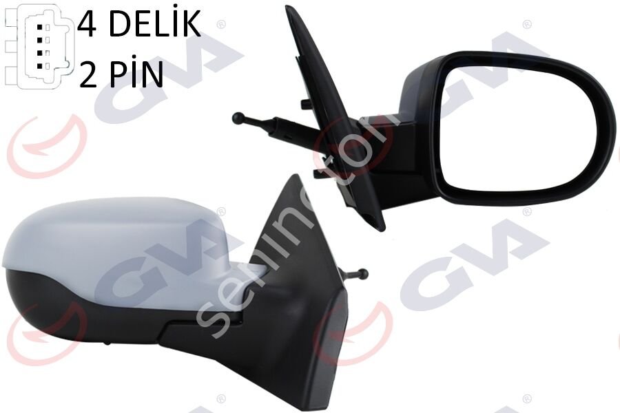 DIŞ DİKİZ AYNASI SAĞ CLIO 09 MEKANİK SENSÖRLÜ ASTARLI KONVEKS 2 FİŞ VM-6135PSR