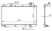 RADYATÖR BRAZİNG CHERY TIGGO MEK 377x738x16