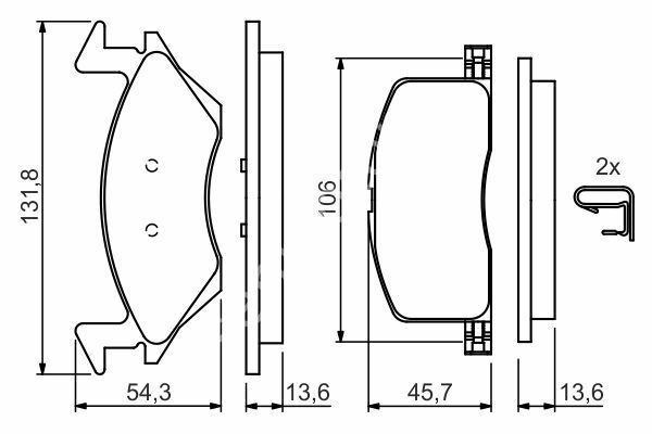 DİSK FREN BALATASI ÖN TOYOTA STARLET 1.0/1.3/1.5D 12/89-07/99