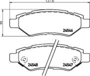 ARKA DİSK FREN BALATASI CADILLAC CTS 2.8/3.0/3.6 01/08 CHEVROLET CAMARO 3.6 09/09 - 12/15