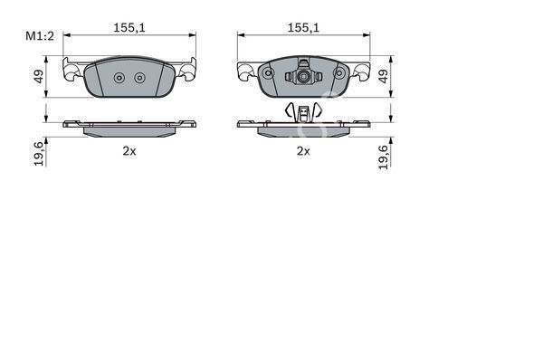 0986495424 ÖN BALATA CLIO IV 0.9 TCE-1.2-1.5DCI 12 DACIA DUSTER-LOGAN IISANDERO II 1.2-1.5DCI 12 0986495424