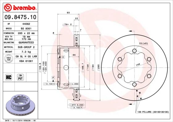 FREN DISKI ARKA MERCEDES SPRINTER B901 B904 . VW LT 28-35-46 CIFT TEKER