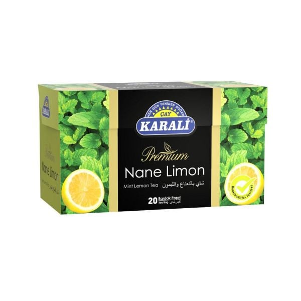 Karali Bardak Poşet Bitki Çayı Nane Limon 20'li