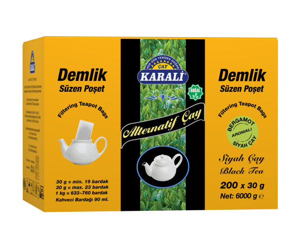 Karali Alternatif Jumbo Demlik Poşet Earl Grey Çay 200x30 Gr