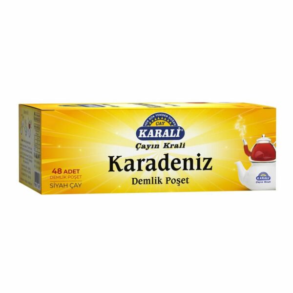 Karali Karadeniz Demlik Poşet Siyah Çay 48'li x 12 Adet (Koli Bazlı)