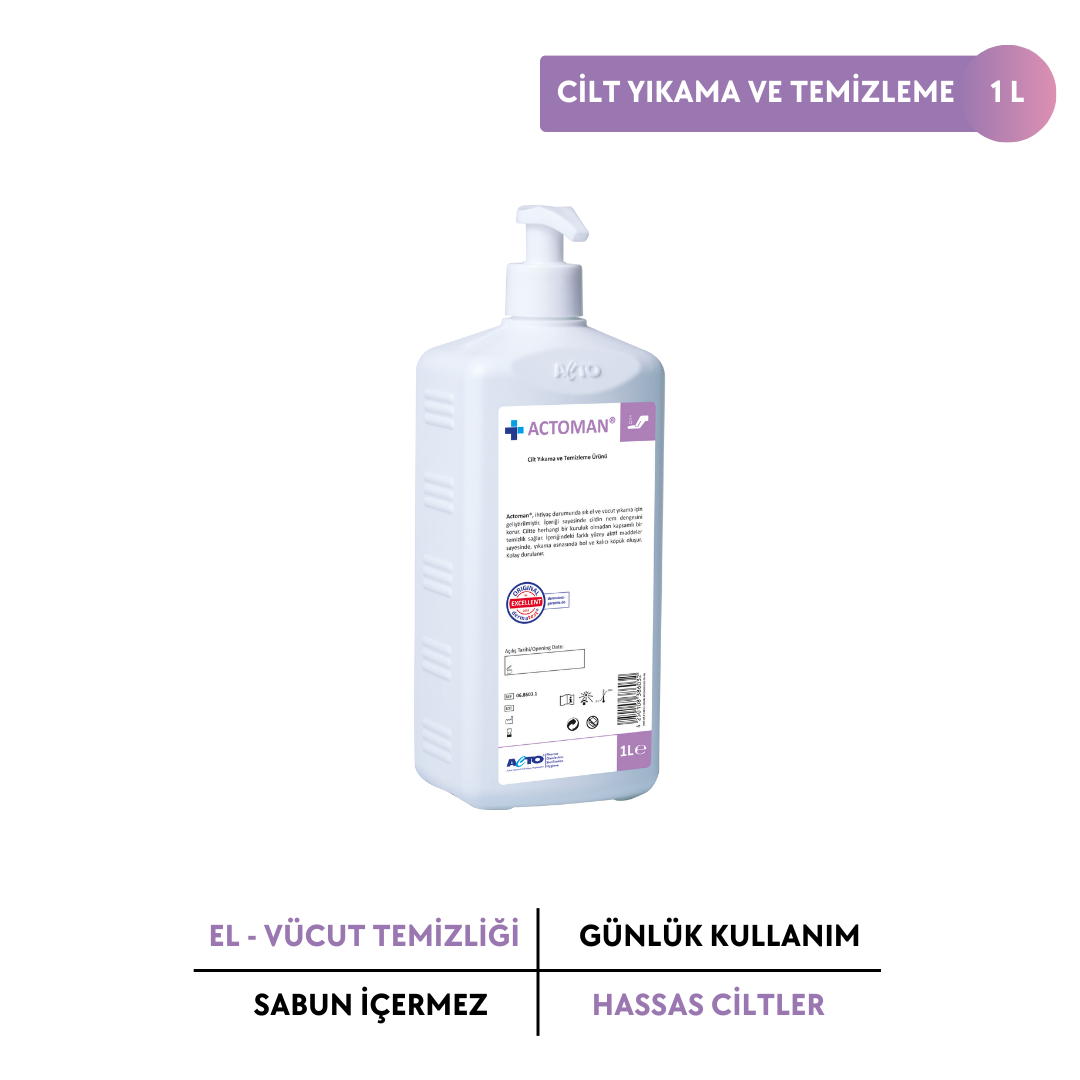 ACTOMAN® 1L (Cilt Yıkama Temizleme Ürünü)