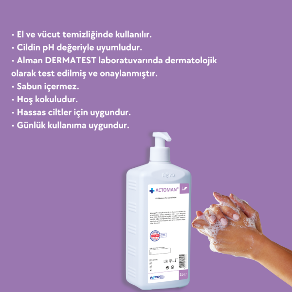 ACTOMAN® 1L (Cilt Yıkama Temizleme Ürünü)