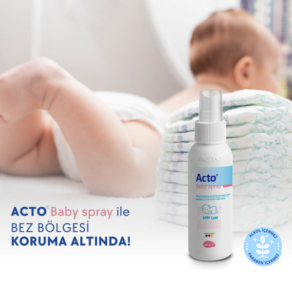 ACTO® Baby Spray 100 ml (Bebek Bez Bölgesi  Temizleme Spreyi)