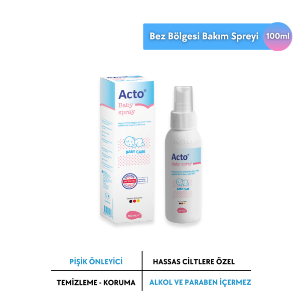 ACTO® Baby Spray 100 ml (Bebek Bez Bölgesi  Temizleme Spreyi)