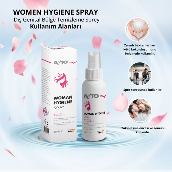 ACTO® Woman Hygiene Spray 50 ml (Dış Genital Alan için Temizleme Spreyi)