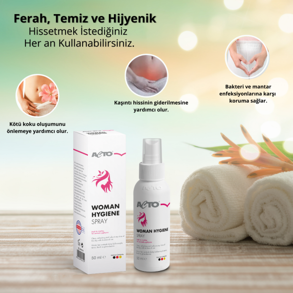 ACTO® Woman Hygiene Spray 50 ml (Dış Genital Alan için Temizleme Spreyi)