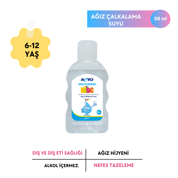 ACTO® MOUTHWASH FOR KIDS 50 ml (Çocuklar için Ağız ve Diş Bakımı)