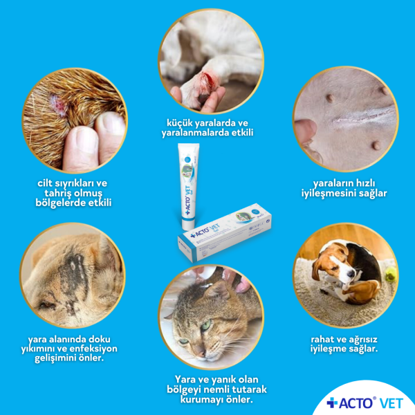 ACTO® VET GEL 50 ml Evcil Hayvan Yara Bakım Jeli