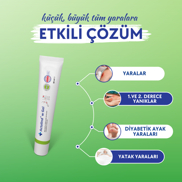 Actolind ® W Gel 30 ml | Yara İyileştirme Jeli