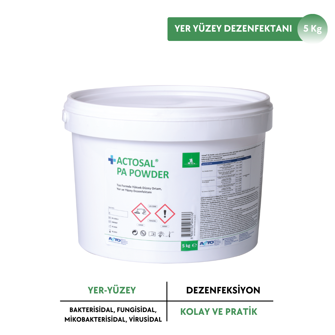 ACTOSAL®  PA POWDER 5 kg (Toz Yer Yüzey Dezenfektanı)