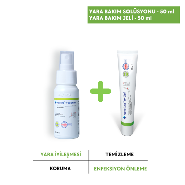 Actolind ® w 50 ml Jel + w 50 ml Solüsyon | 2'li Yara Bakım Seti