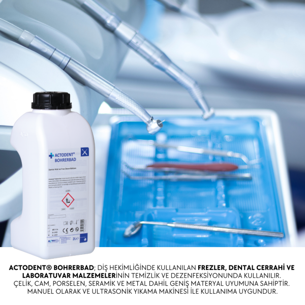 ACTODENT® BOHRERBAD 2 L Dental Alet ve Frez Dezenfektanı