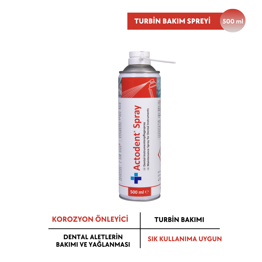 ACTODENT® SPRAY 500 ml Turbin Bakım Spreyi