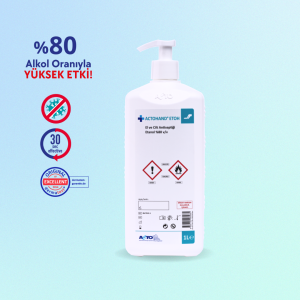 ACTOHAND® ETOH 1 L (﻿El ve Cilt Antiseptiği - Etanol 80 % (v/v)