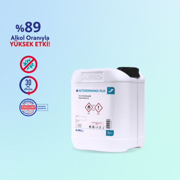 ACTODERMANOL® PLUS 5 L (El ve Cilt Antiseptiği %89 (v/v) Etanol)