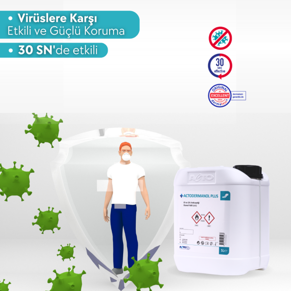 ACTODERMANOL® PLUS 5 L (El ve Cilt Antiseptiği %89 (v/v) Etanol)