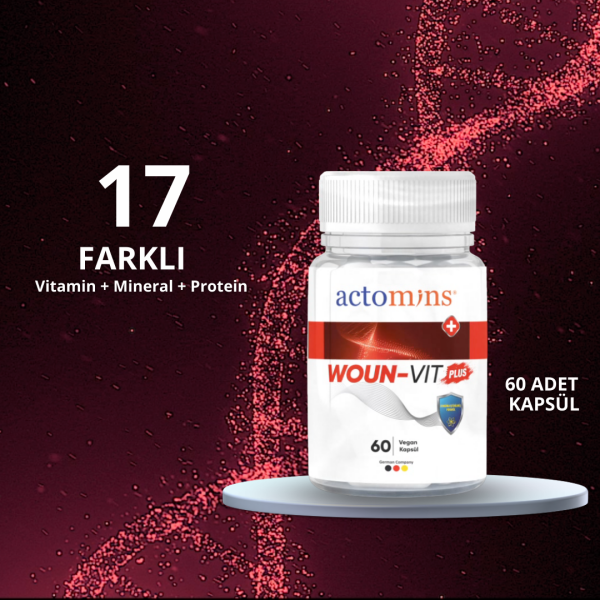 Actomins® Woun-Vit Plus | Beslenme Desteği 60 Kapsül