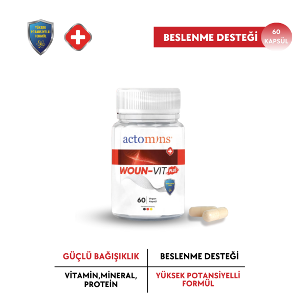Actomins® Woun-Vit Plus | Beslenme Desteği 60 Kapsül