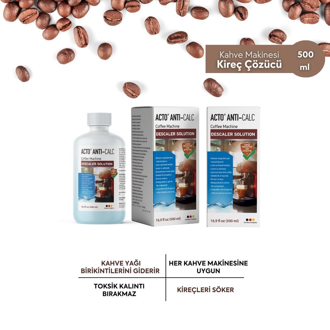 ACTO® ANTI-CALC  500 ml Kahve Makinası Kireç Çözücü