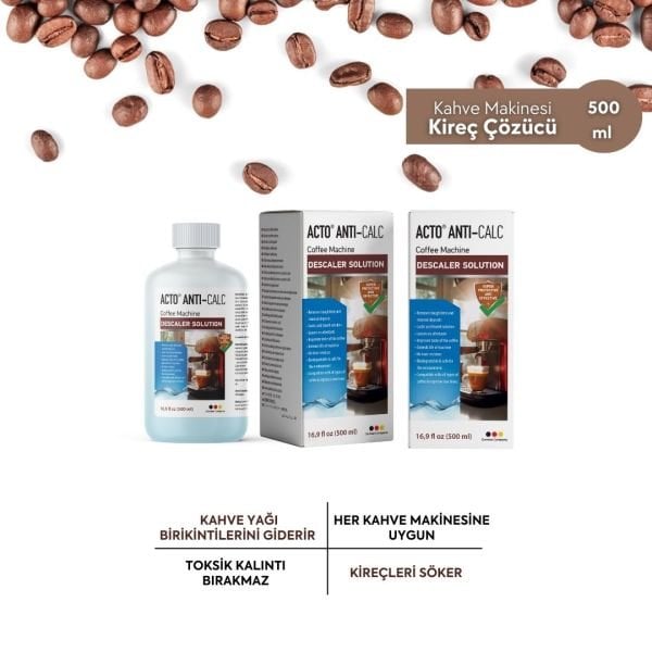 ACTO® ANTI-CALC  500 ml Kahve Makinası Kireç Çözücü