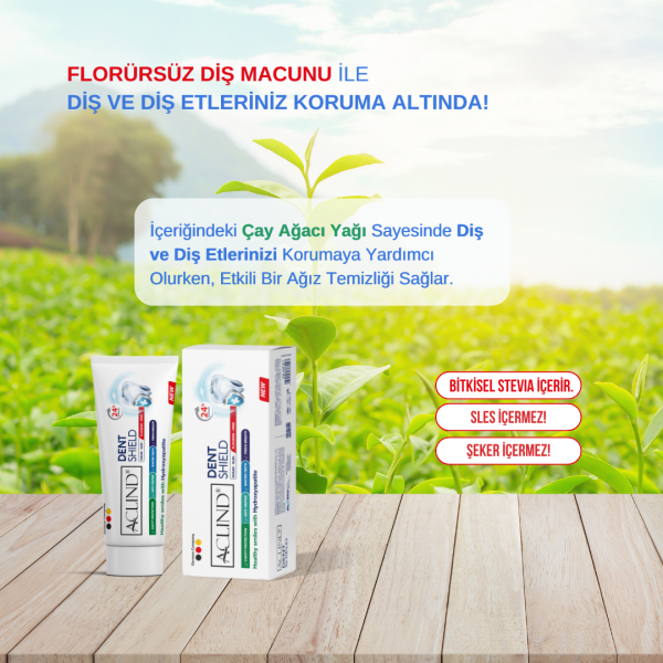 Aclind Dent Shield 15 ml | Florürsüz Diş Macunu