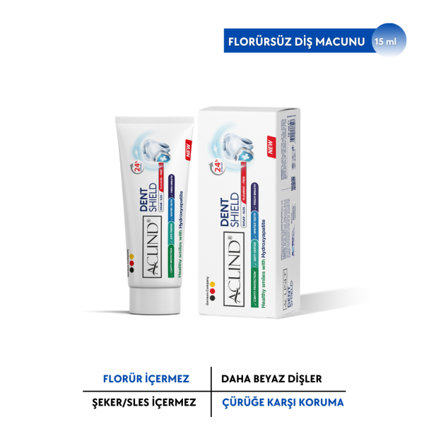 Aclind Dent Shield 15 ml | Florürsüz Diş Macunu