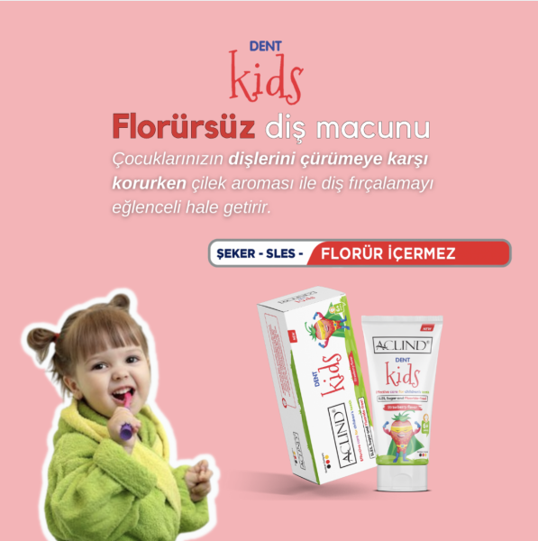 Aclind Dent Kids 75 ml ÇOCUK DİŞLERİ İÇİN ETKİLİ BAKIM