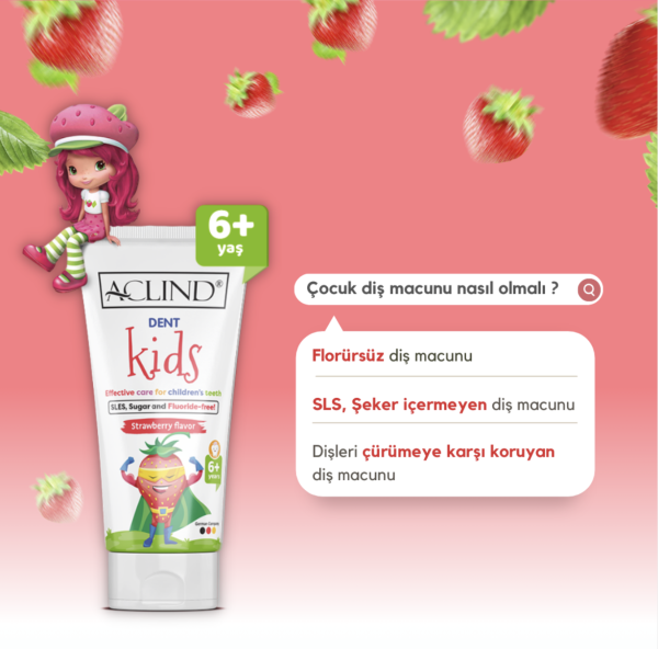 Aclind Dent Kids 75 ml ÇOCUK DİŞLERİ İÇİN ETKİLİ BAKIM