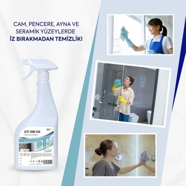ACTO® SHINE STAR 750 ml Su Bazlı Cam Temizleme Maddesi