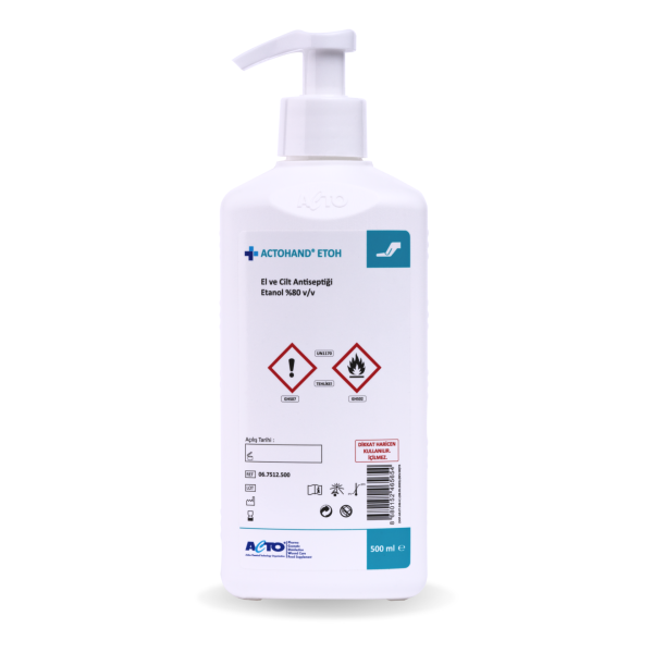 ACTOHAND® ETOH 500 ML (﻿El ve Cilt Antiseptiği - Etanol 80 % (v/v)