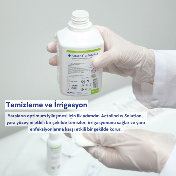 Actolind ® w Solüsyon 1 L + w Gel 50 ml + Woun-Vit Plus | 3'lü Yara İyileştirme Seti