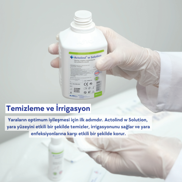 Actolind ® w Solüsyon 500 ml + w Gel 30 ml + Woun-Vit | 3'lü Yara İyileştirme Seti