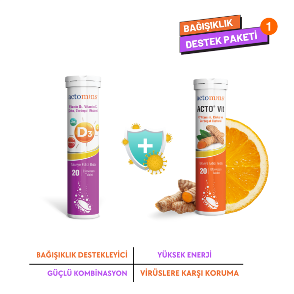 ACTO® VIT C Vitamin +Vitamin D3 | Bağışıklık Güçlendirici Vitamin Seti