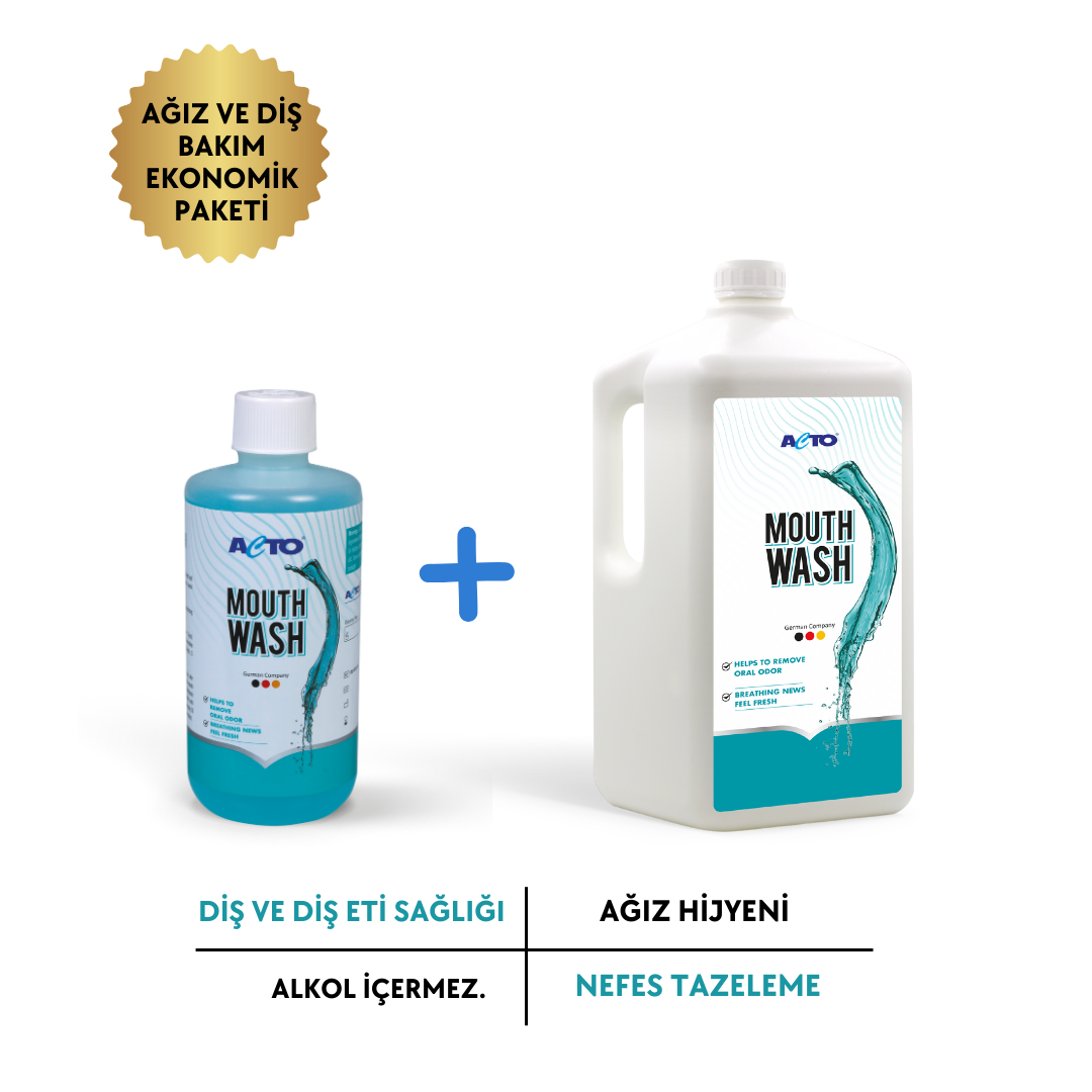 ACTO® MOUTHWASH 5L + 500 ml Ağız ve Diş Bakımı Ekonomik Paket