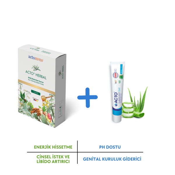 ACTO® Kayganlaştırıcı Jel & HERBAL Libido Arttırıcı Ginseng Özlü Gıda