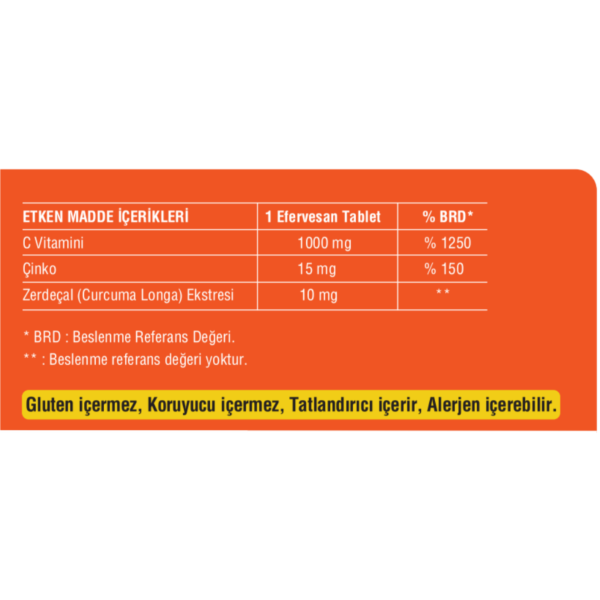 ACTO® VIT | C Vitamini, Çinko ve Zerdeçal Ekstresi 15 Efervesan Tablet