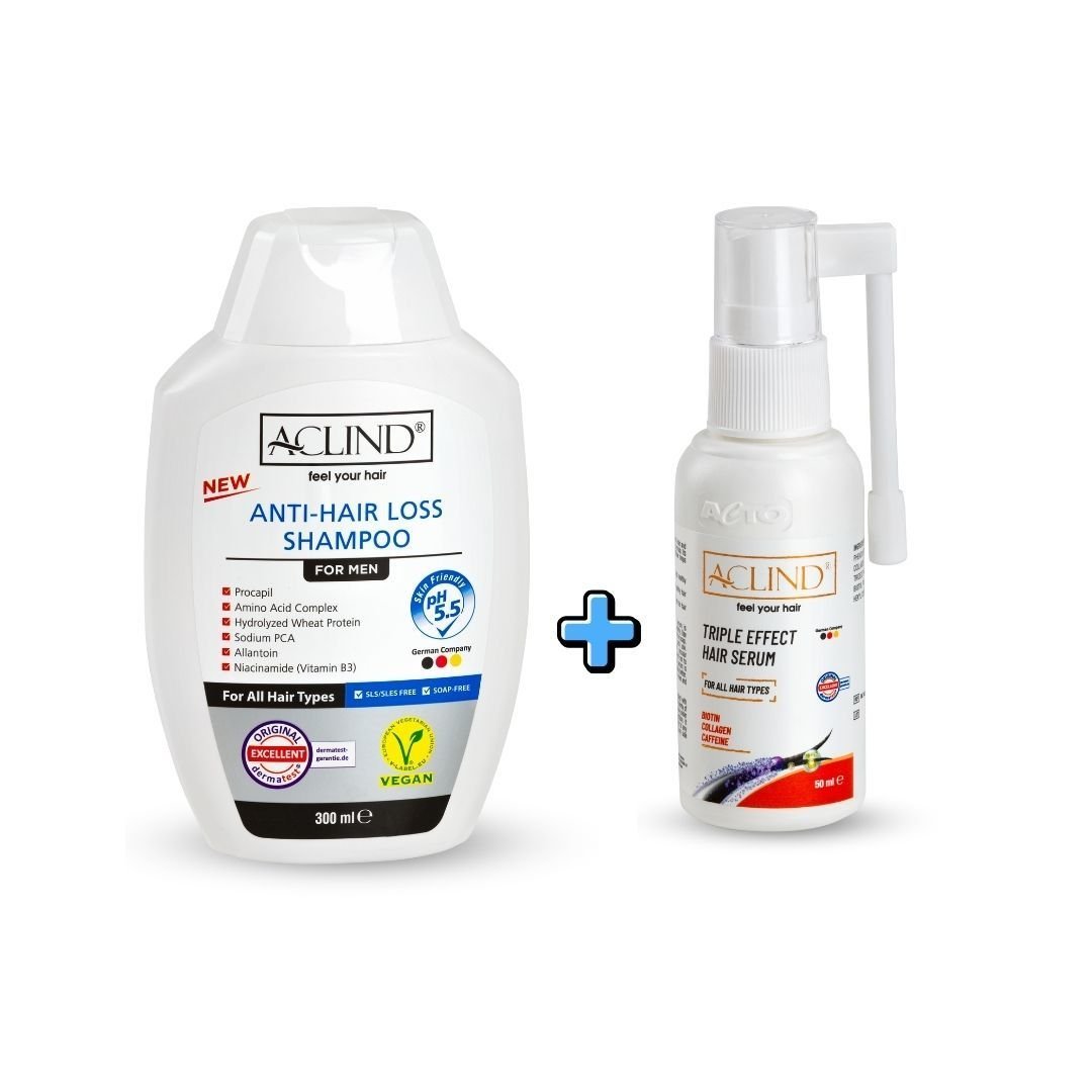 Erkek Saç Dökülme Karşıtı Şampuan & Serum Seti